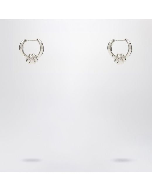 Bottega Veneta White Earrings With Knot Detail