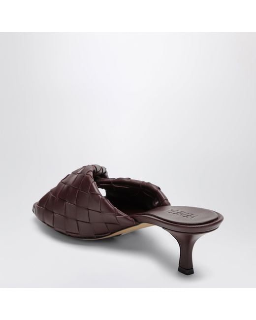 Bottega Veneta Brown Dark Mahogany Intrecciato Mule Blink Sandals