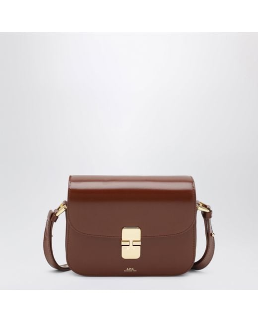 A.P.C. Brown Small Grace Shoulder Bag