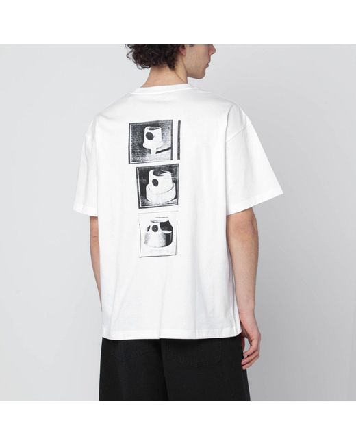 Carhartt White Cotton S/S Caps T-Shirt for men