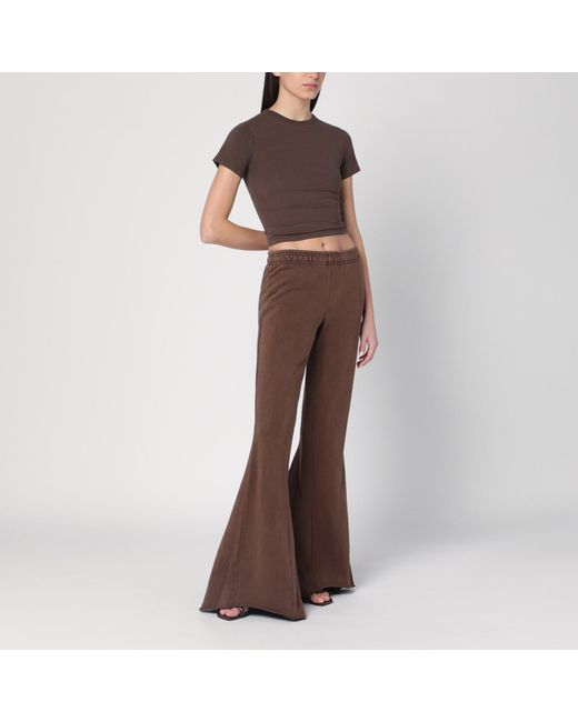 Entire studios Brown Cotton Flared Trousers