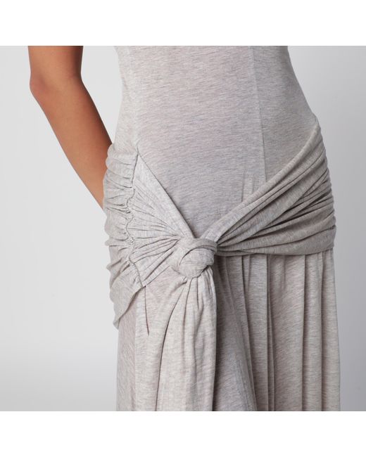 J.W. Anderson White Oat Modal Jersey Knotted Maxi Dress