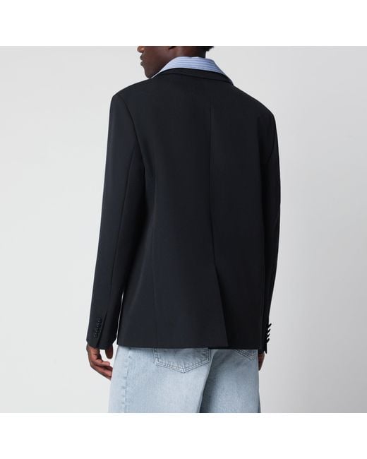Balenciaga Blue Dark Hybrid Overshirt for men