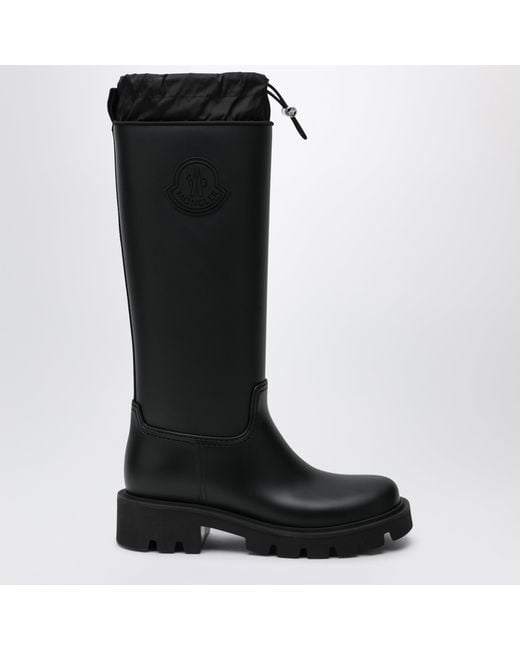 Moncler Black Kickstream High Rain Boots