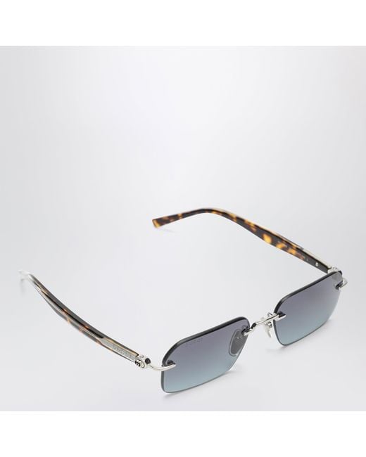 Gucci Metallic Tone Rectangular Sunglasses