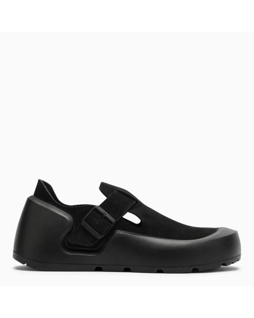 Birkenstock Black Reykjavik Nubuck Leather Shoe for men