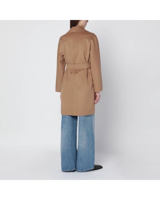Max Mara Blue Camel Wrap Coat