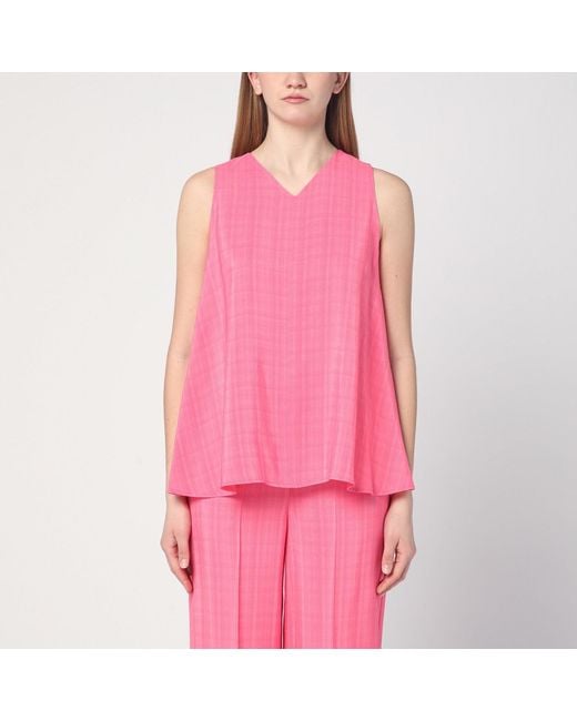 Semicouture Pink Prya Viscose Top