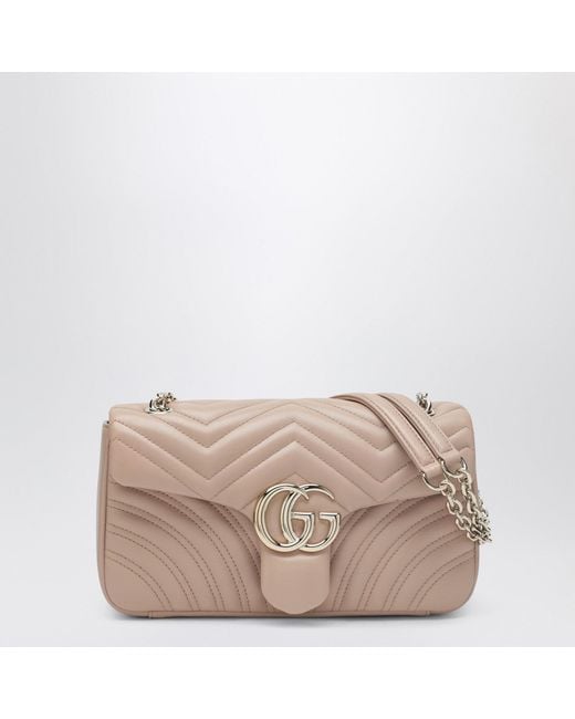 Gucci Pink Medium Gg Marmont Shoulder Bag