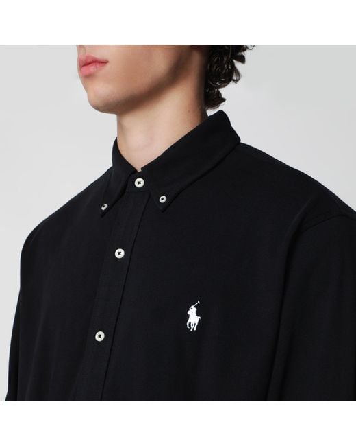 Polo Ralph Lauren Black Featherweight Mesh Shirt for men