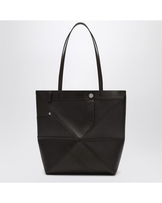 Loewe Black Medium Puzzle Fold Panta Tote Bag