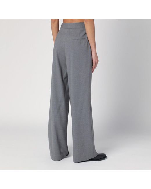 Loulou de Saison Gray Wide Grey Wool Pants