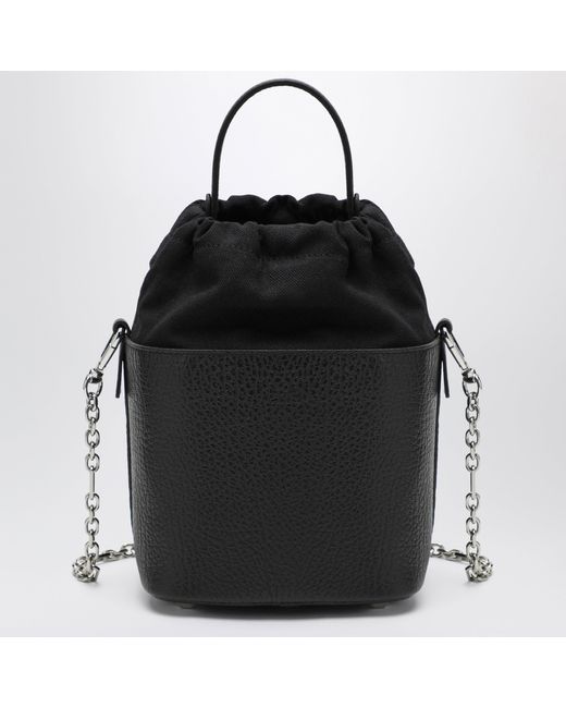 Maison Margiela Black 5Ac Small Leather Bucket Bag