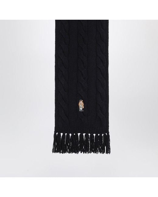 Écharpe Polo Bear En Laine Marine Polo Ralph Lauren en coloris Black