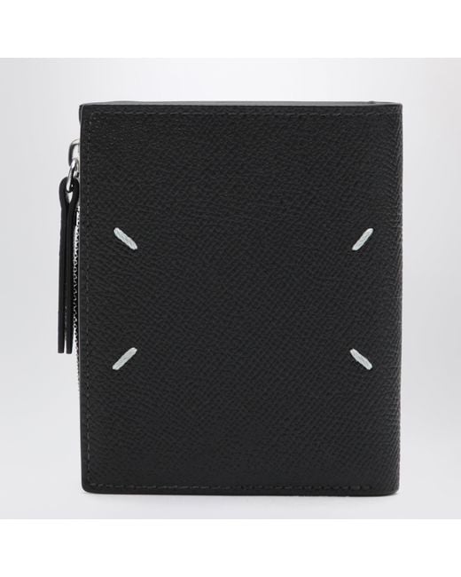Maison Margiela Black Four Stitches Wallet for men
