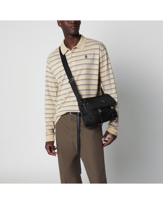 Borsa A Spalla Nera di Prada in Black da Uomo