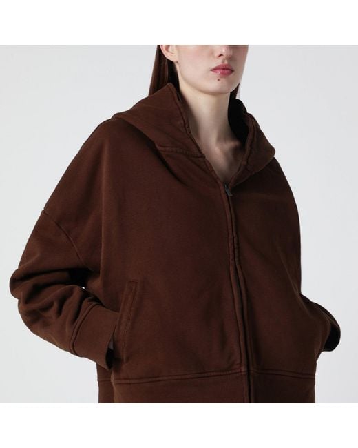 Entire studios Brown Cotton Zip-up Sweatshirt