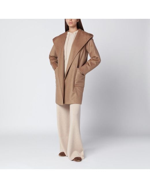 Max Mara Natural Camel Wrap Coat