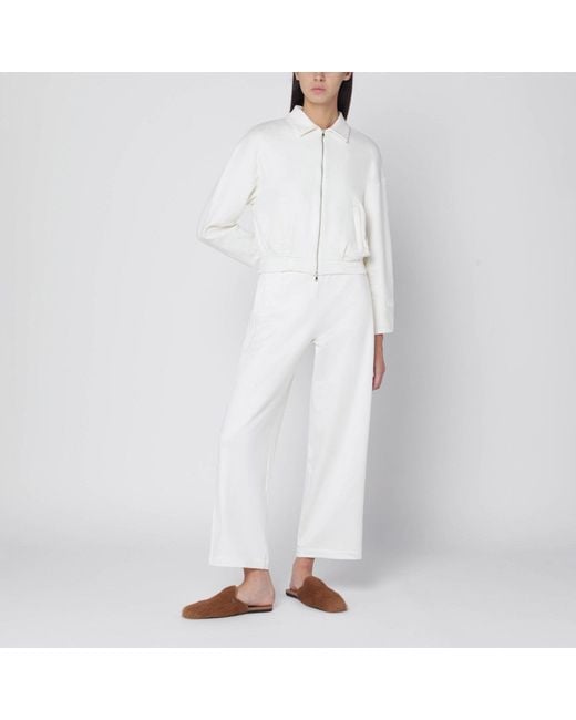 Max Mara White Cropped Sweatshirt