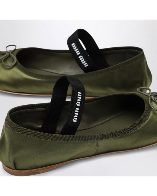 Miu Miu Green Ballerinas