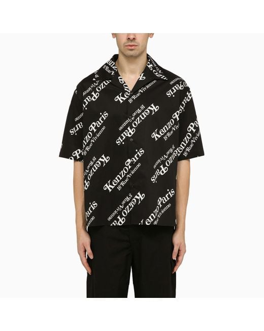 KENZO By Verdy Black Shirt With Allover Logo for men