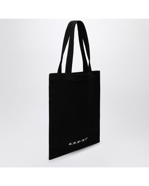Rick Owens Black Canvas Shopper Bag for men