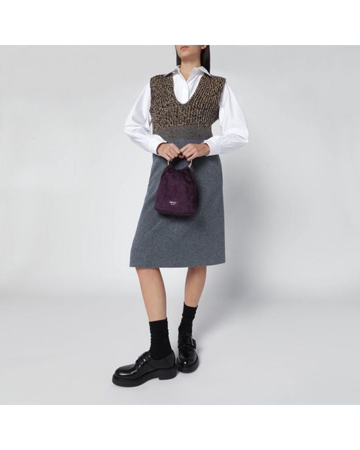 Prada Purple Mini Bucket Bag