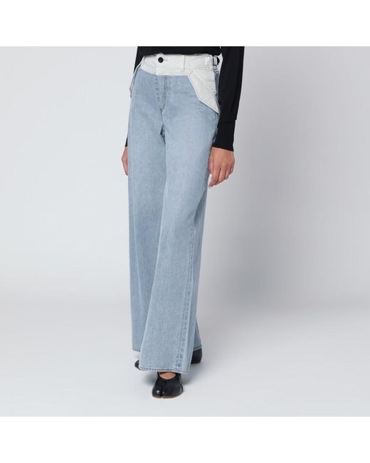 Sacai Blue Light Two-Tone Jeans