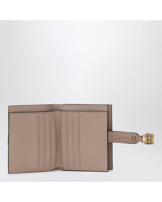 Chloé Natural Leather Square Paddington Wallet