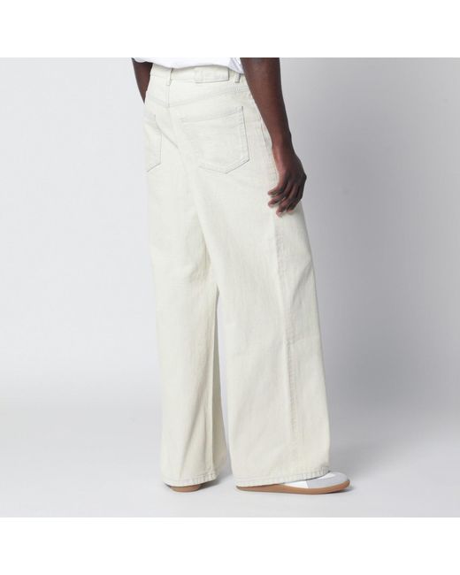 A.P.C. White Wideleg Light Bleached Jeans for men