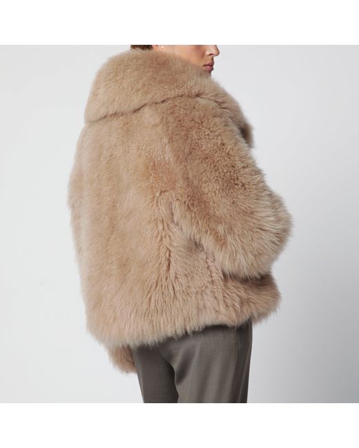 Blancha Brown Short Caramel Fur Jacket
