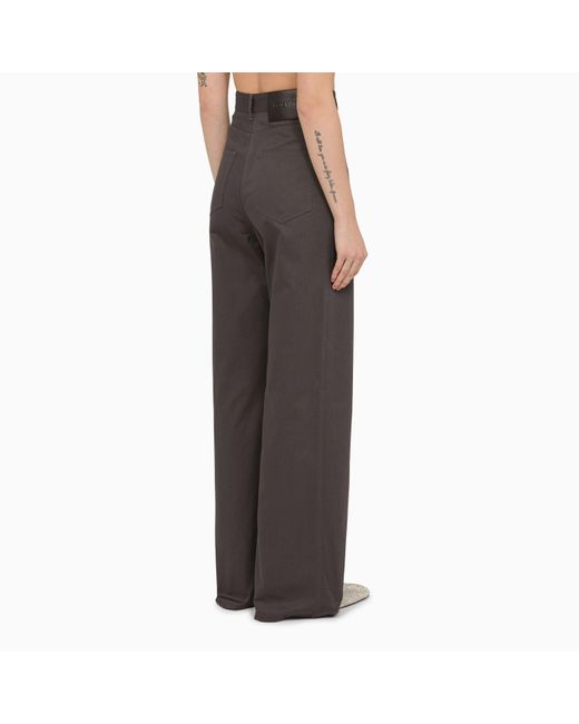 Loewe Gray Cotton Wide Trousers