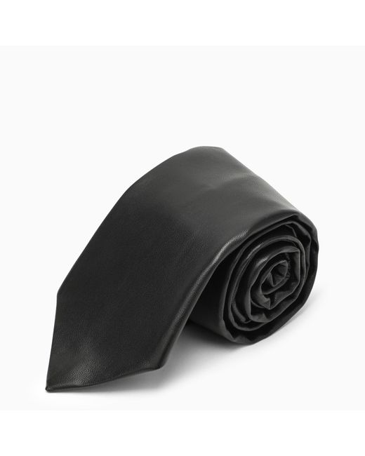 Bottega Veneta Black Nappa Tie for men