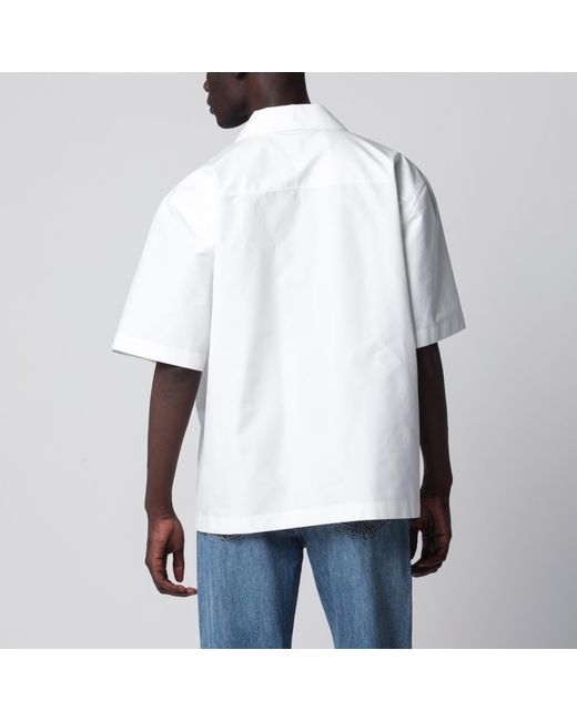 Bottega Veneta White Cotton Bowling Shirt for men