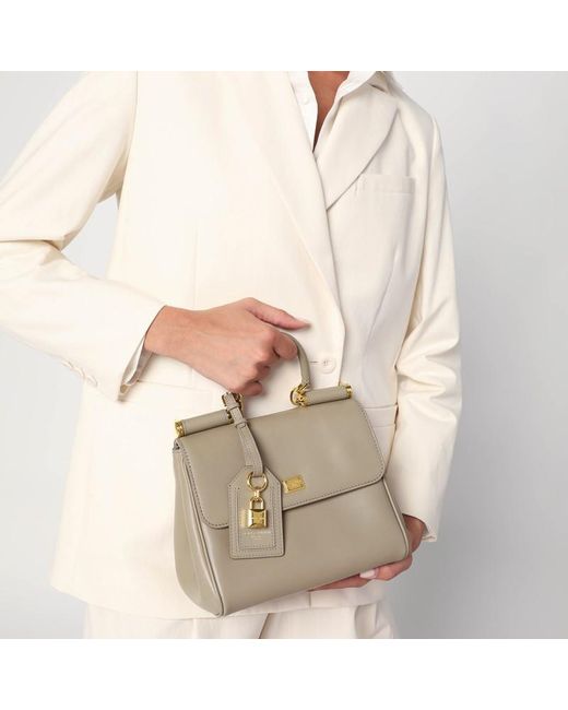 Borsa a spalla my sicily in pelle nera di Dolce & Gabbana in Brown
