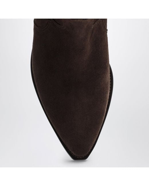 Isabel Marant Black Dewina Suede Cowboy Boots