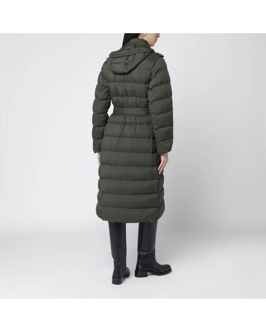 Manteau Matelassé Croisé Foncé Avec Ceinture Burberry en coloris Black