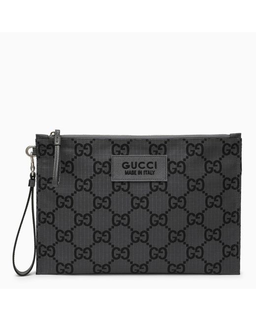 Gucci Dark And Black Pouch With gg Motif for men