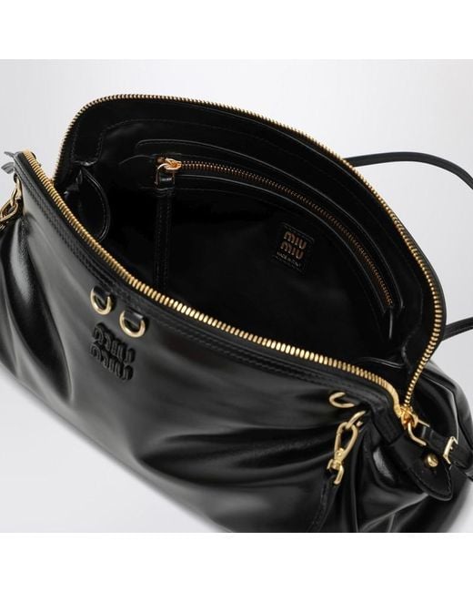 Miu Miu Black Glossy Leather Bag