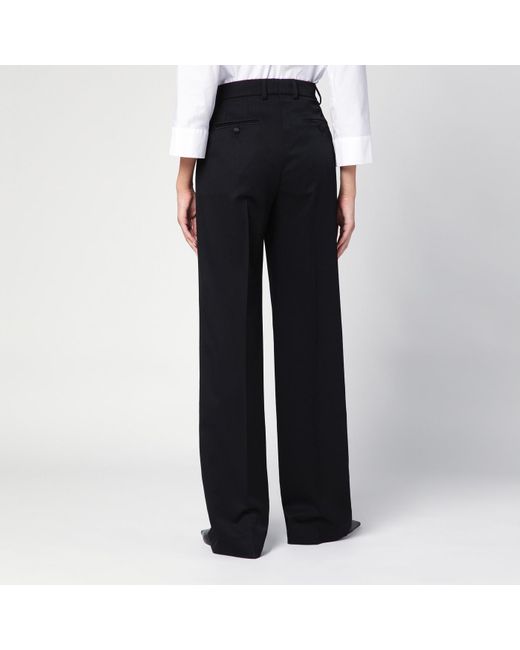 Dolce & Gabbana Black Wool Flared Trousers