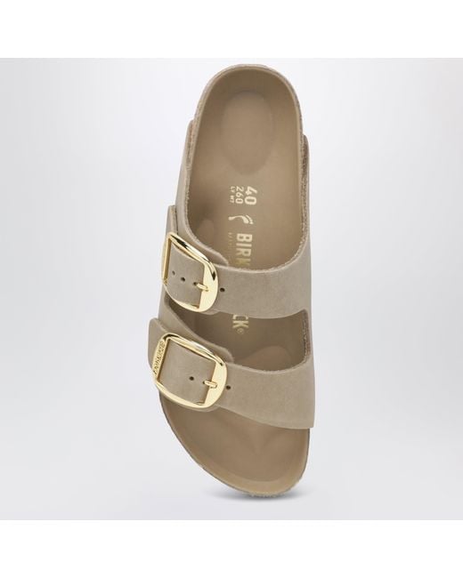 Birkenstock Natural Arizona Big Buckle Slides