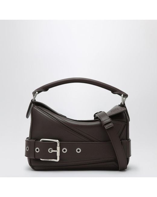 Loewe Black Puzzle Biker Small Bag Dark Brownie