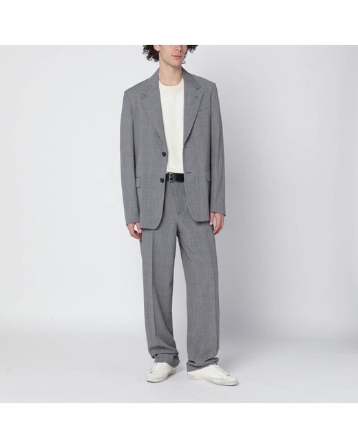 Golden Goose Deluxe Brand Gray Singlebreasted Prince Of Wales Jacket for men