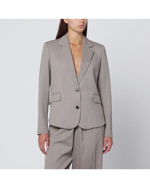 Loewe Gray Mélange Wool Jacket
