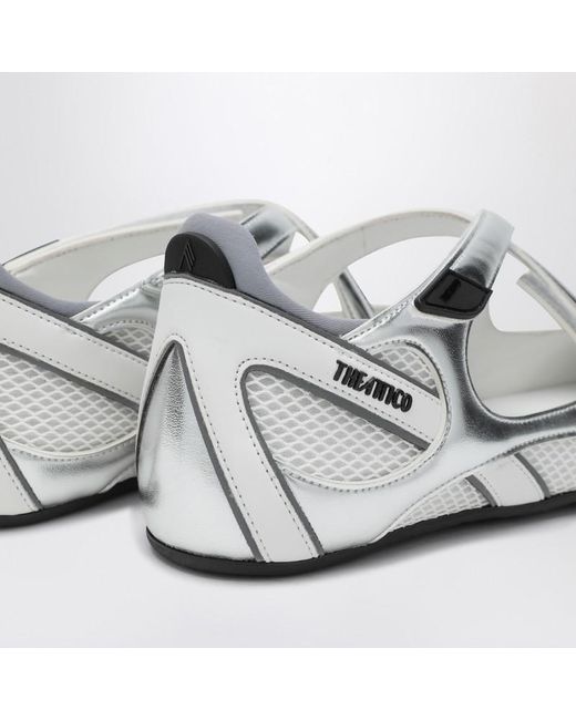 Ballerina flat floor 01 argento di The Attico in White