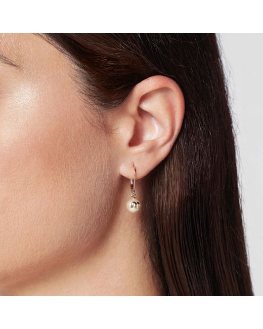 Miu Miu White Brass Drop Earrings