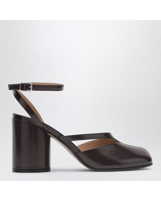Sandales Tabi En Cuir Brossé Maison Margiela en coloris Brown