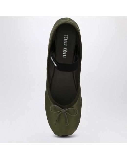 Miu Miu Green Ballerinas