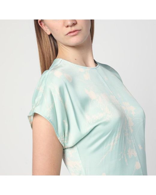 Semicouture Green Kleid Elga Aus Viskose-Satin