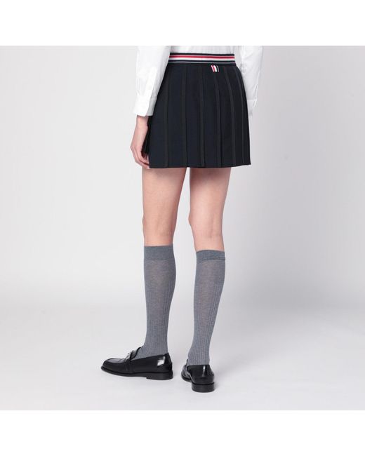 Thom Browne Blue Ruffled Mini Skirt